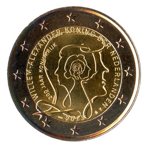 2 Euro Münze Niederlande 2013 Königreich Sondermünze UNC