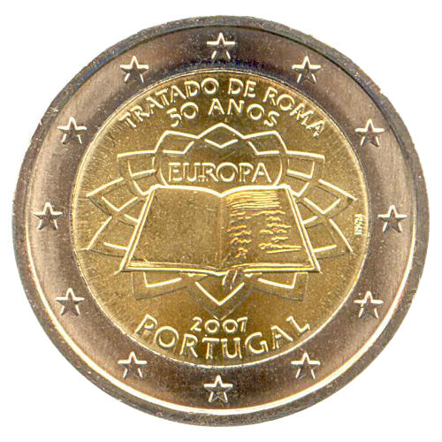 2 Euro Münze Portugal 2007 Römische Verträge Sondermünze UNC
