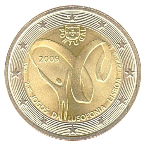Moneta da 2 Euro Portogallo 2009 Lusofonia Moneta Commemorativa UNC