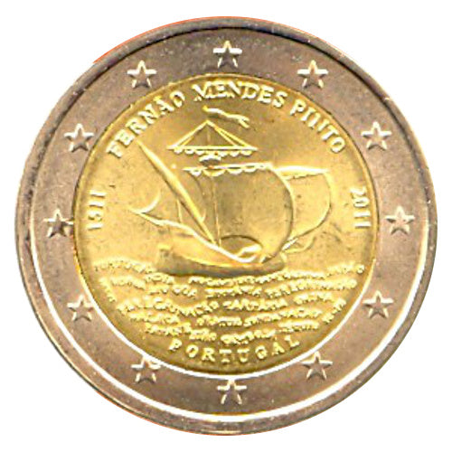 Moneta da 2 Euro Portogallo 2011 Pinto Moneta Commemorativa UNC