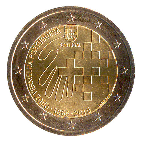 Moneta da 2 Euro Portogallo 2015 Croce Rossa Moneta Commemorativa UNC