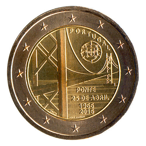 2 Euro Münze Portugal 2016 Brücke des 25. April Sondermünze UNC