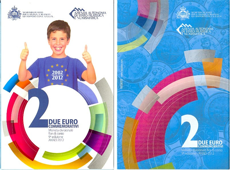 2 Euro Münze San Marino 2012 10 Jahre Euro-Bargeld Sondermünze FDC