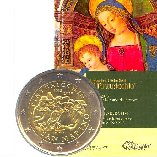 2 Euro Münze San Marino 2013 Pinturicchio Sondermünze FDC