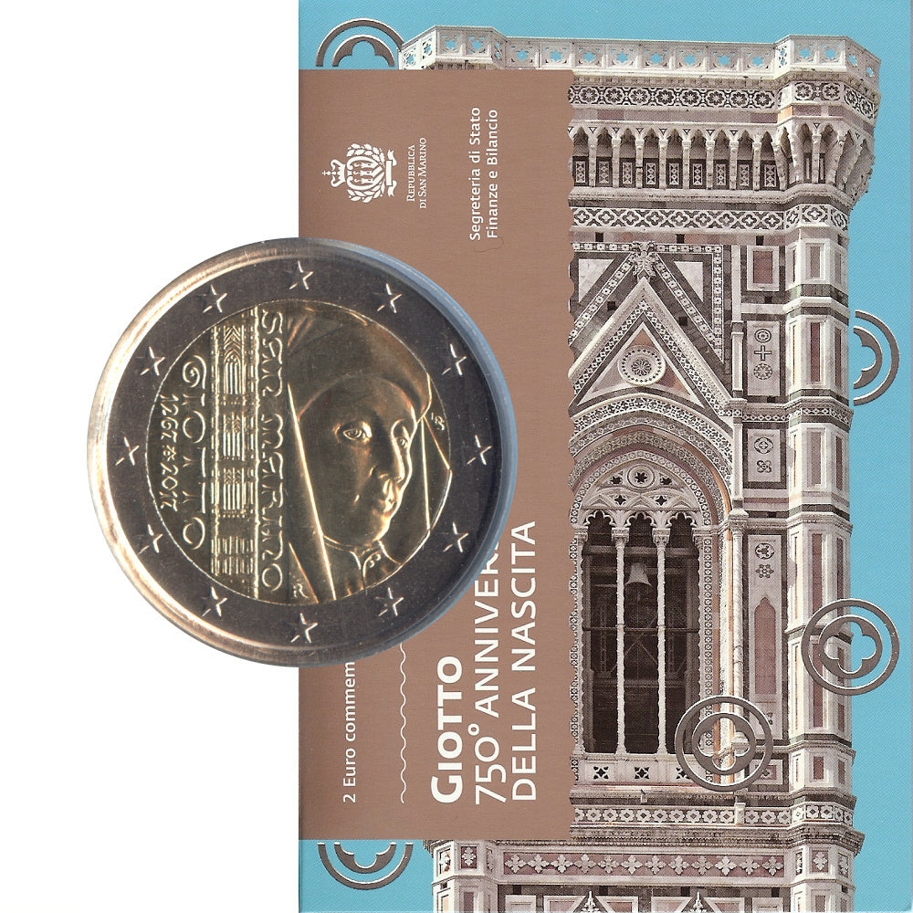 2 Euro Münze San Marino 2017 Giotto Sondermünze FDC