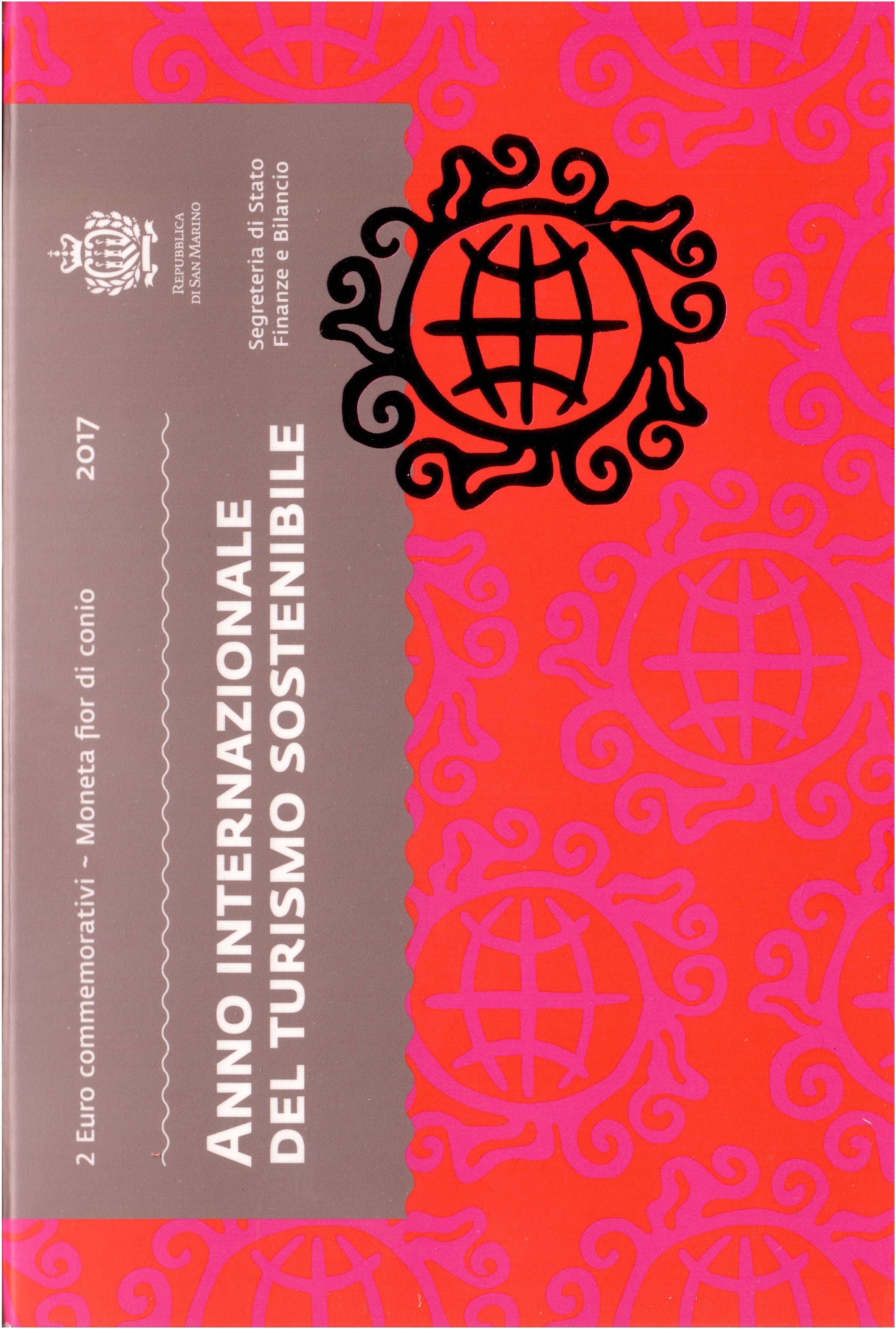 2 Euro Münze San Marino 2017 Nachhaltiger Tourismus Sondermünze FDC