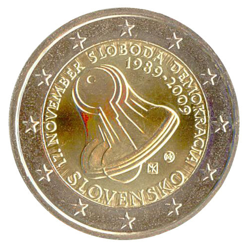 Moneta da 2 euro Slovacchia 2009 Democrazia Commemorativa UNC