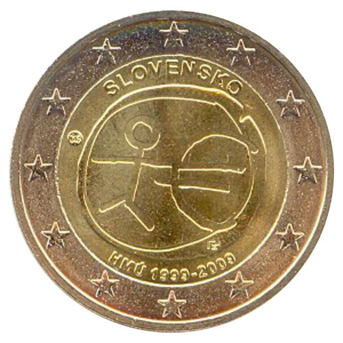 2 Euro Münze Slowakei 2009 WWU Sondermünze UNC
