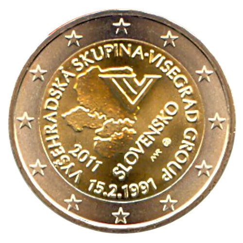 Moneta da 2 Euro Slovacchia 2011 Visegrad Moneta Commemorativa UNC
