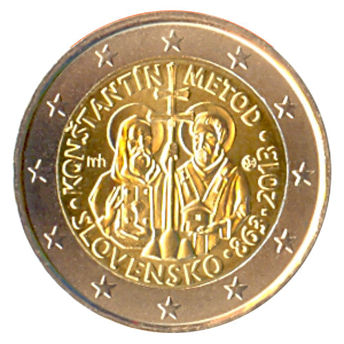 Moneta da 2 Euro Slovacchia 2013 Cirillo e Metodio Moneta Commemorativa UNC