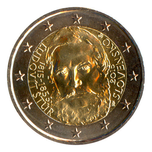 Moneta da 2 Euro Slovacchia 2015 Ľudovít Štúr Moneta Commemorativa UNC