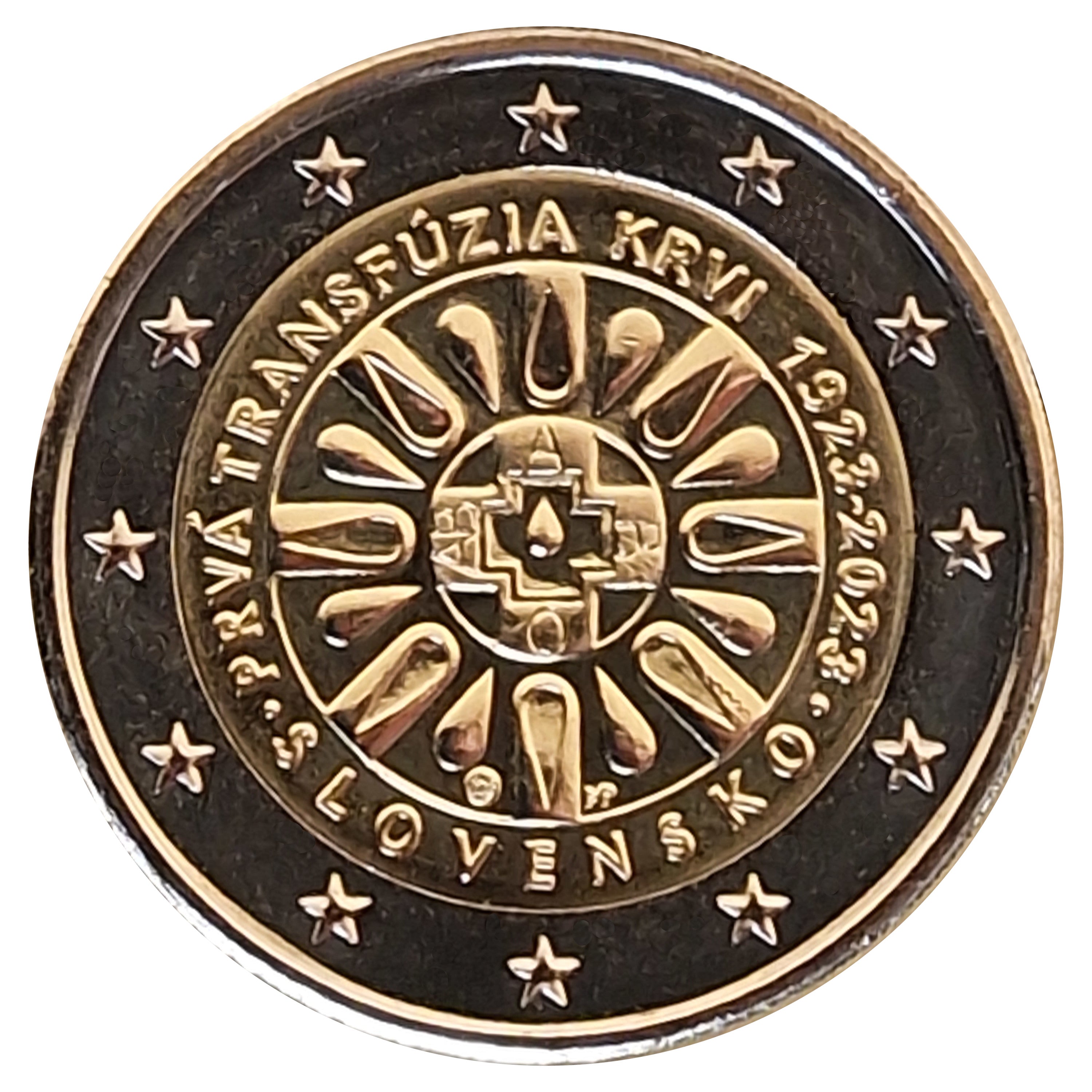 Moneta da 2 Euro Slovacchia 2023 Donazione di Sangue Moneta Commemorativa UNC