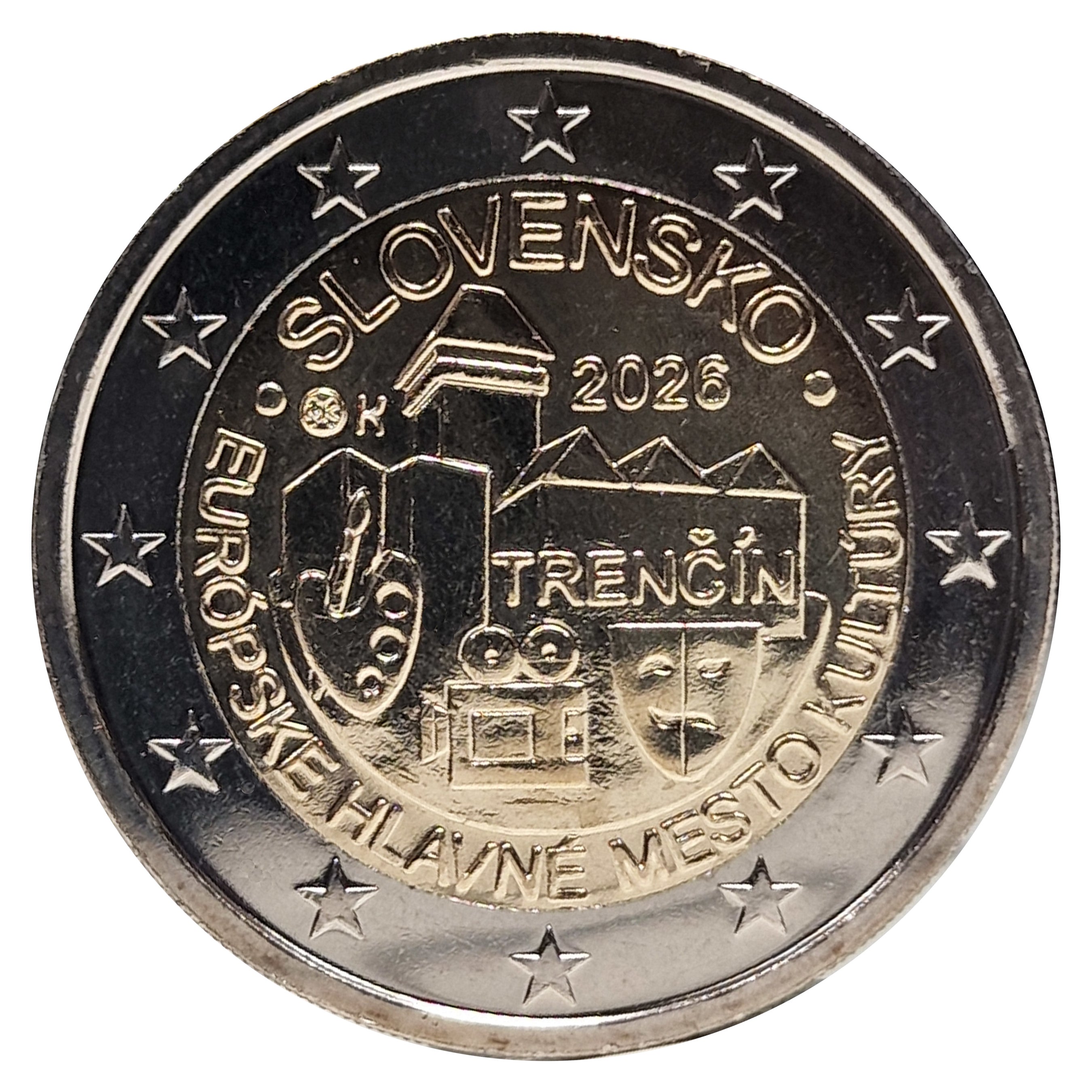 2 Euro Münze Slowakei 2026 Trenčín Sondermünze UNC