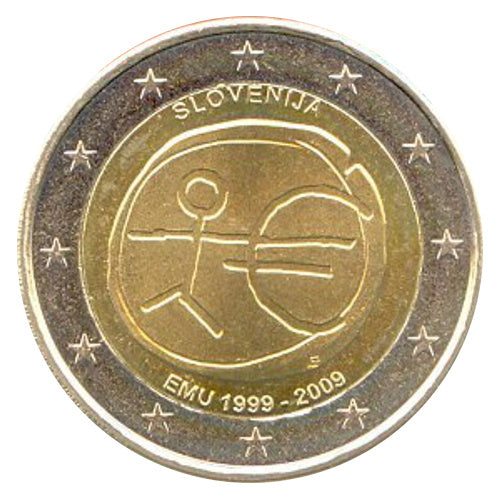 2 Euro Münze Slowenien 2009 WWU Sondermünze UNC