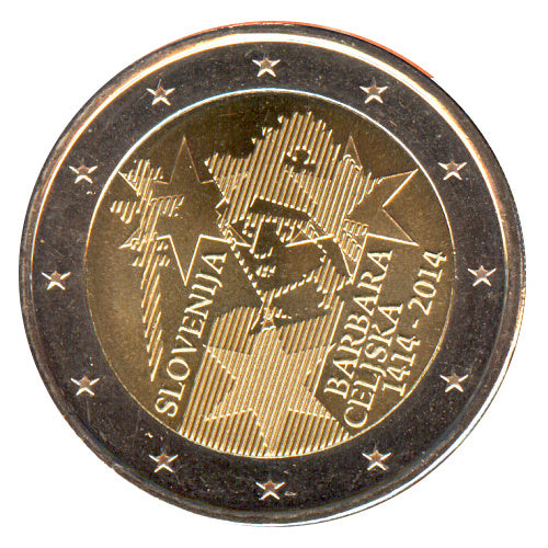 2 Euro Münze Slowenien 2014 Barbara von Cilli Sondermünze UNC