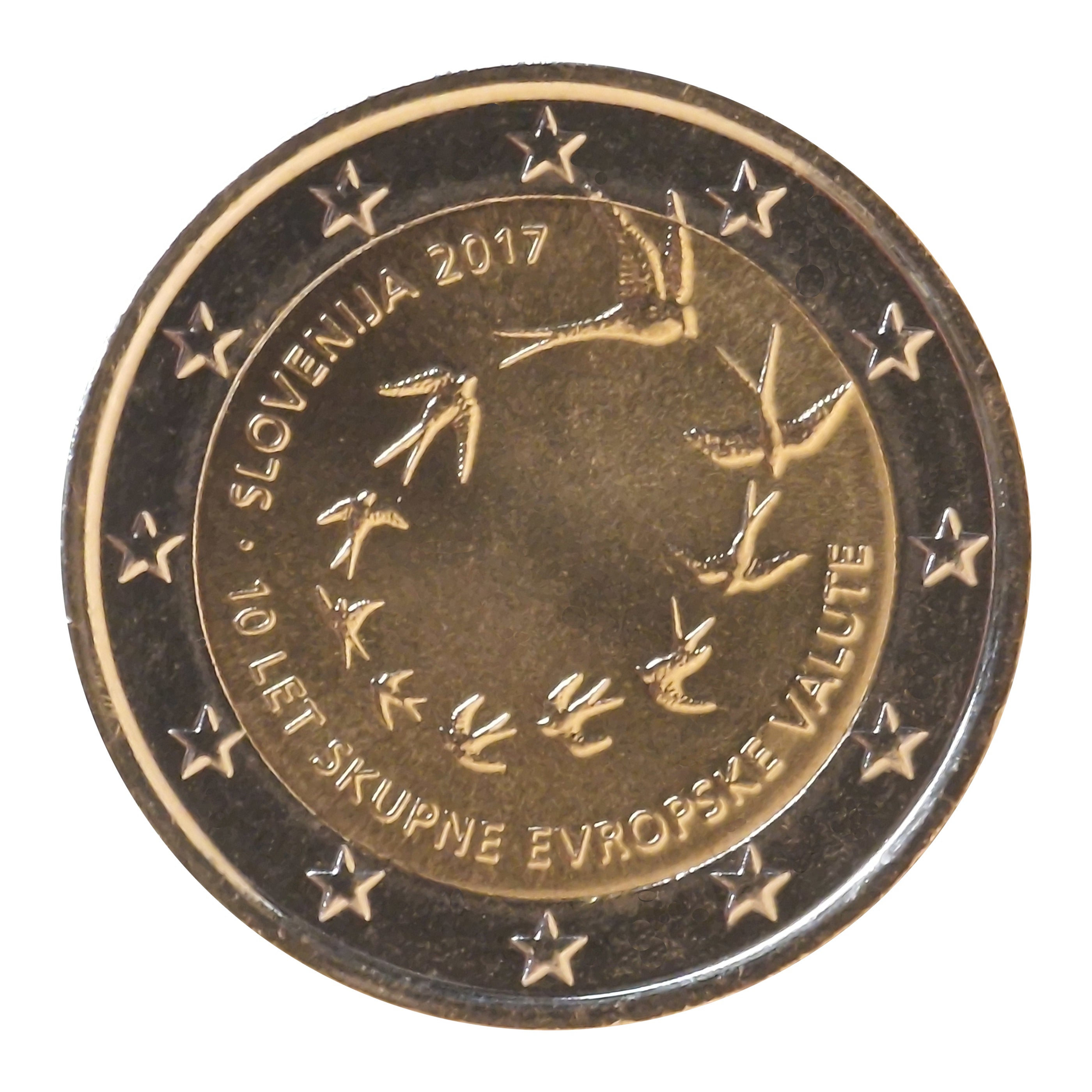 2 Euro Münze Slowenien 2017 10 Jahre Euro-Einführung Sondermünze UNC