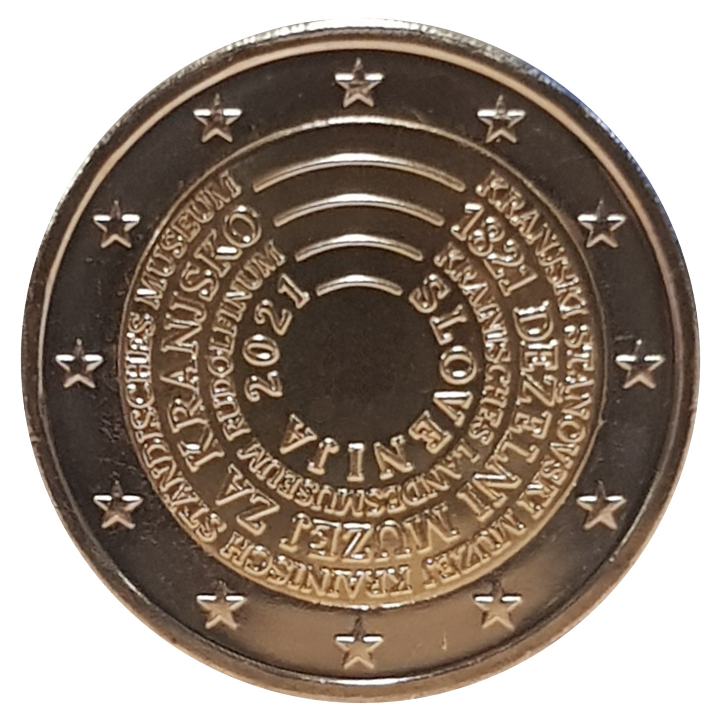 2 Euro Münze Slowenien 2021 Landesmuseum Krain / Kranj Sondermünze UNC