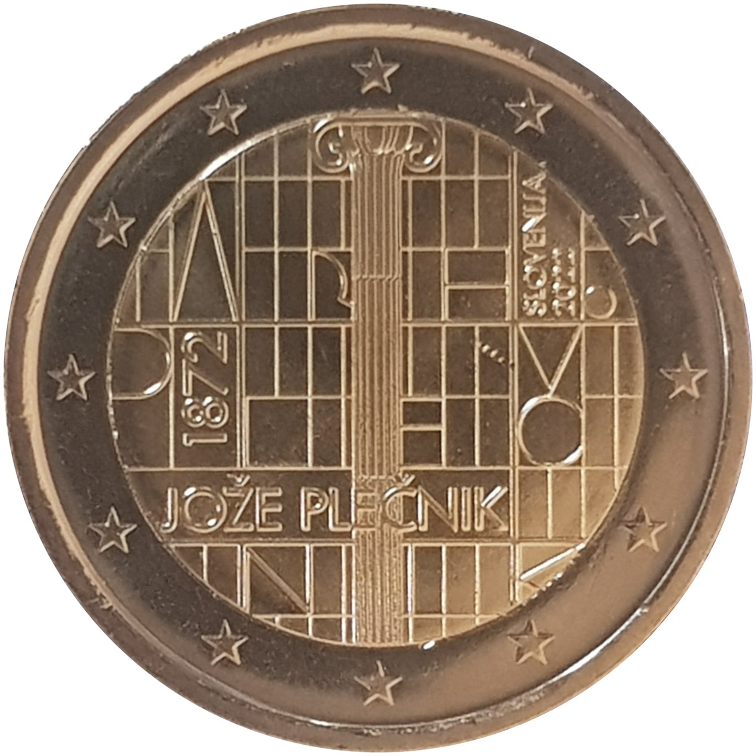 2 Euro Münze Slowenien 2022 Jože Plečnik Sondermünze UNC
