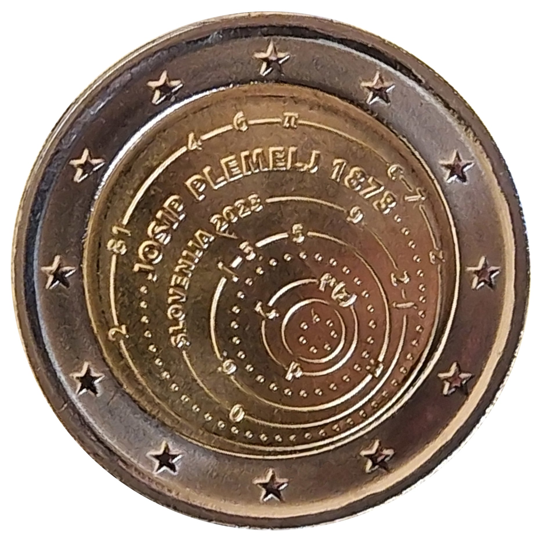 Moneta da 2 Euro Slovenia 2023 Josip Plemelj Moneta Commemorativa UNC