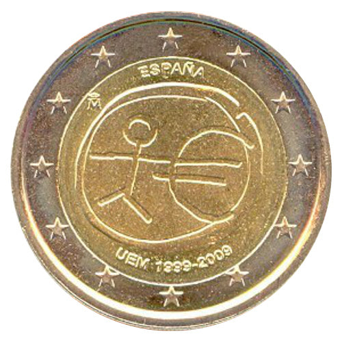 2 Euro Münze Spanien 2009 WWU Sondermünze UNC