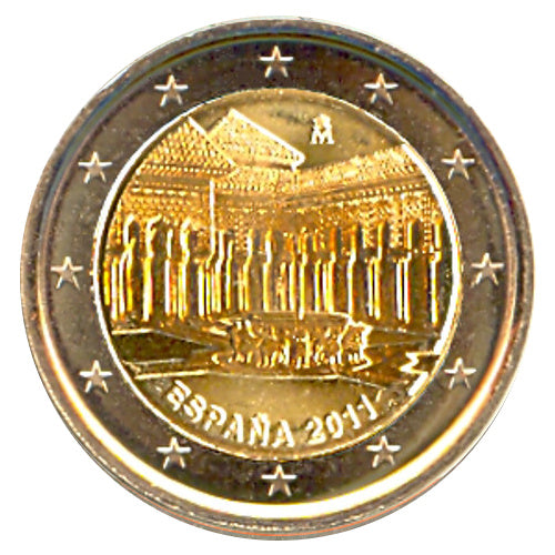Moneta da 2 Euro Spagna 2011 Granada Moneta Commemorativa UNC