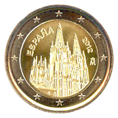2 Euro Münze Spanien 2012 Burgos Sondermünze UNC