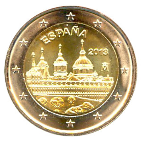 2 Euro Münze Spanien 2013 El Escorial Sondermünze UNC