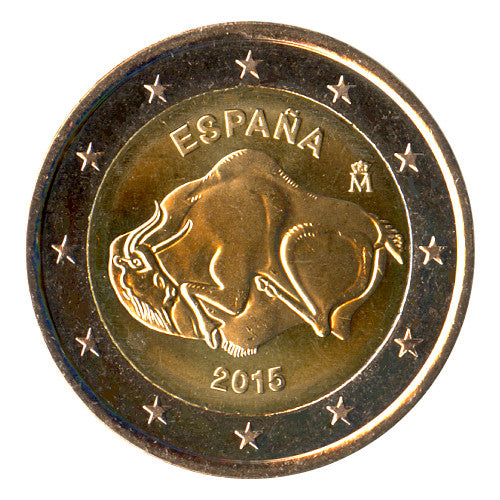 2 Euro Münze Spanien 2015 Höhle von Altamira Sondermünze UNC