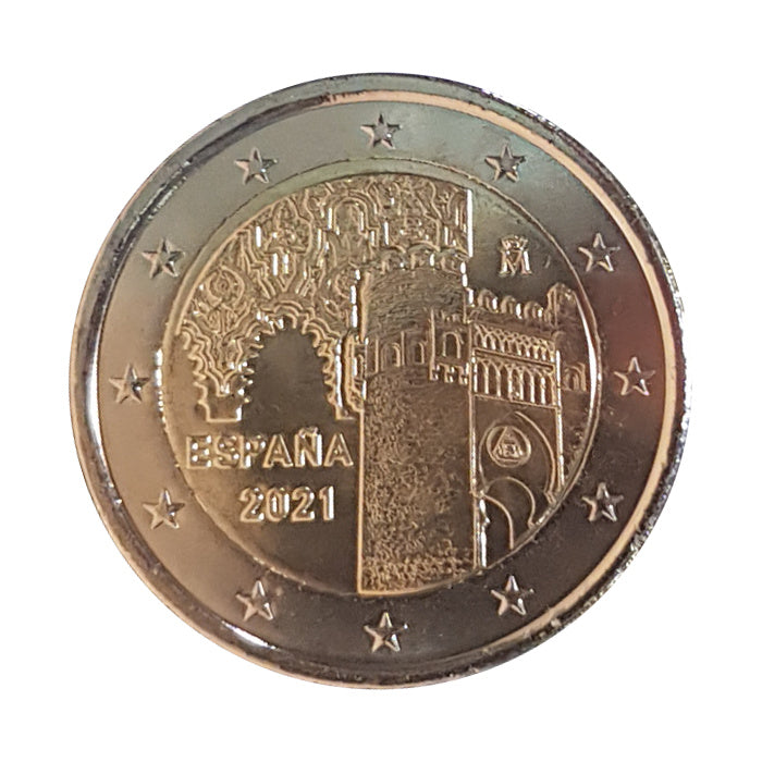 2 Euro Münze Spanien 2021 Toledo Sondermünze UNC