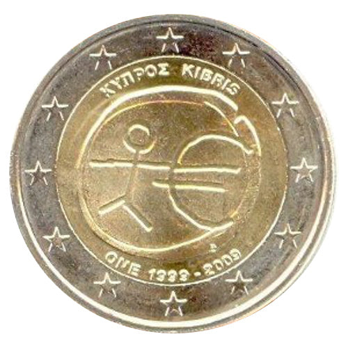 2 Euro Münze Zypern 2009 WWU Sondermünze UNC