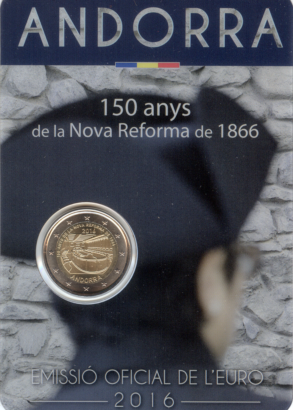 Moneta da 2 euro Andorra 2016 Nuova Riforma Moneta commemorativa UNC