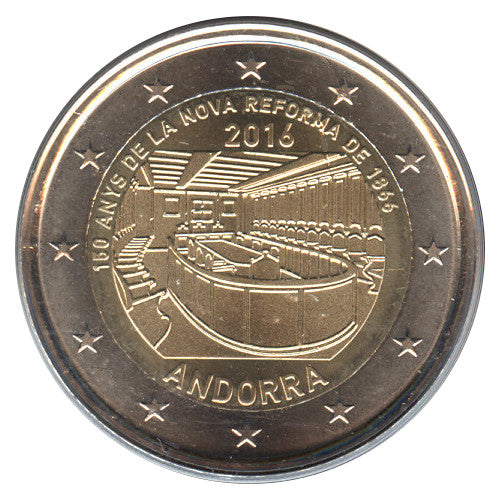 Moneta da 2 euro Andorra 2016 Nuova Riforma Moneta commemorativa UNC