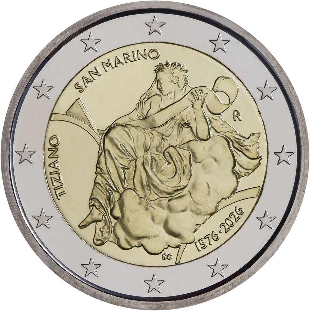 Moneda de 2 euros San Marino 2026 Tiziano Moneda conmemorativa FDC