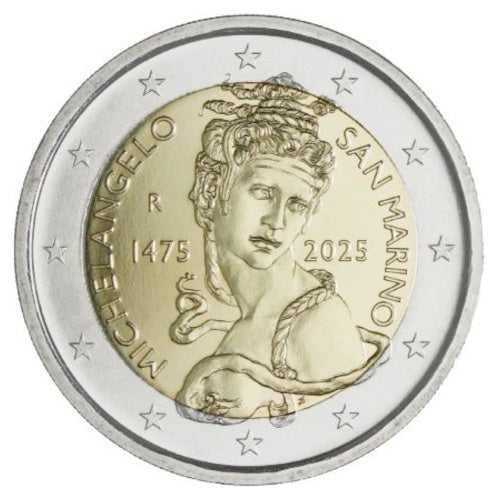 2 Euro Münze San Marino 2025 Michelangelo Sondermünze FDC