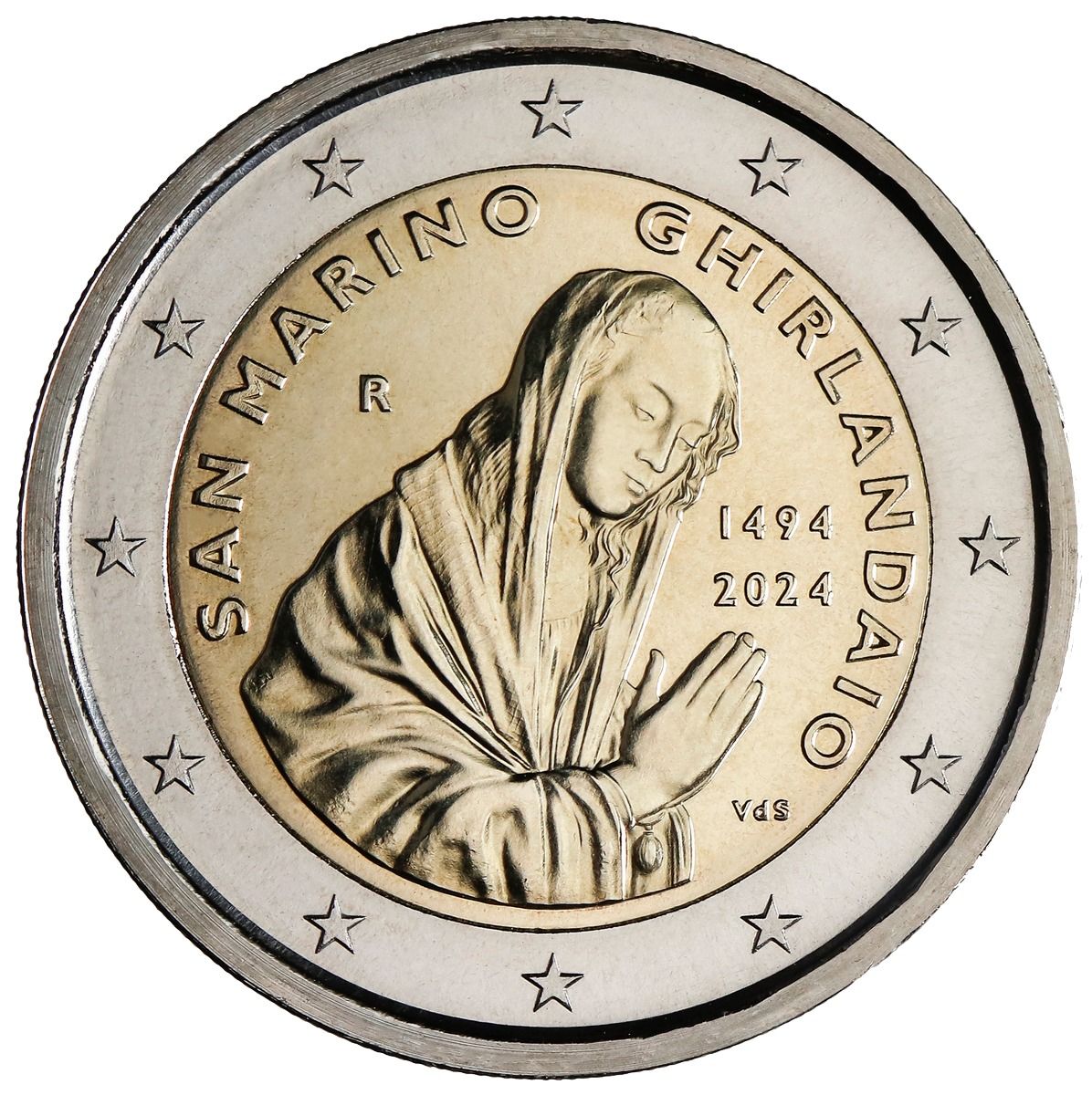 2 Euro Münze San Marino 2024 Ghirlandaio Sondermünze FDC