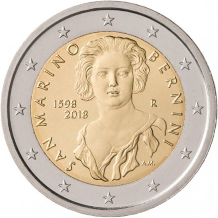 2 Euro Münze San Marino 2018 Bernini Sondermünze FDC
