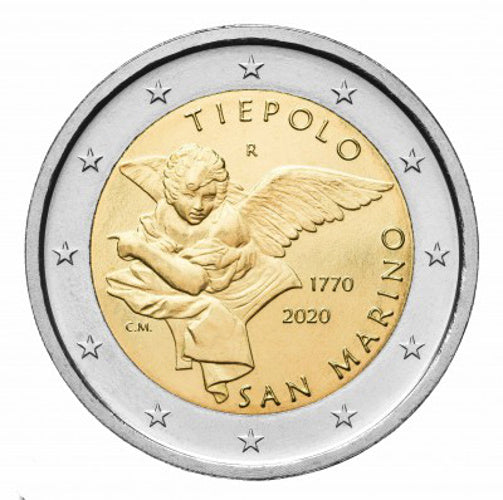 2 Euro Münze San Marino 2020 Tiepolo Sondermünze FDC