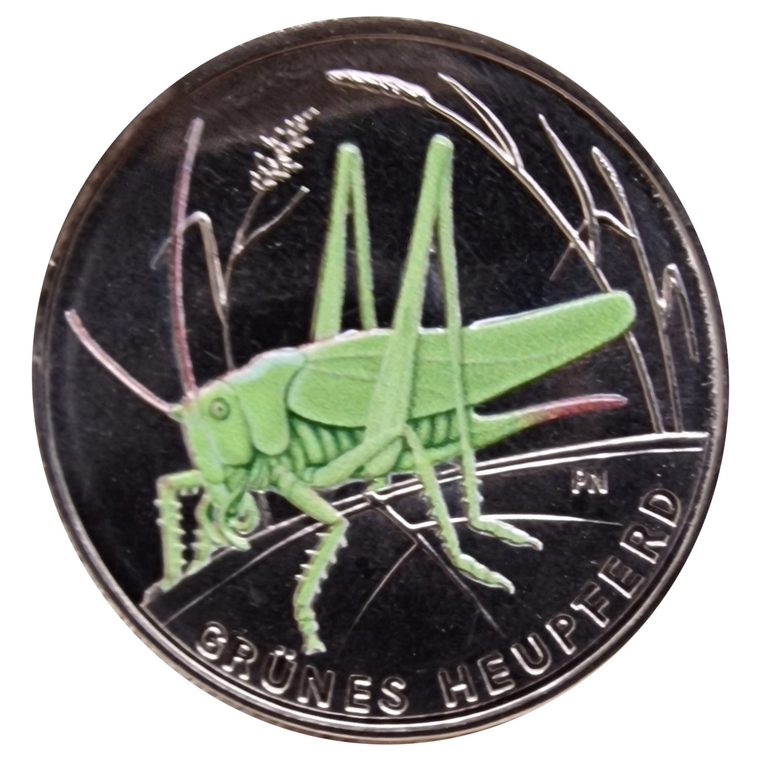 5 Euro Münze Deutschland 2024 Grünes Heupferd Sondermünze UNC