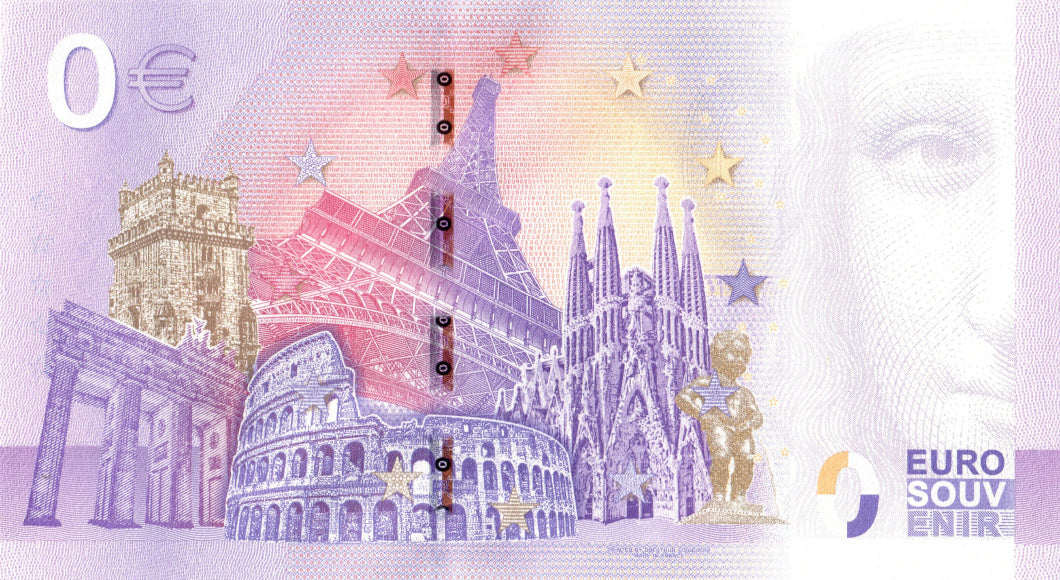 Banconota da 0 euro Berlino · Porta di Brandeburgo · Germania · Souvenir o zero € Biglietto