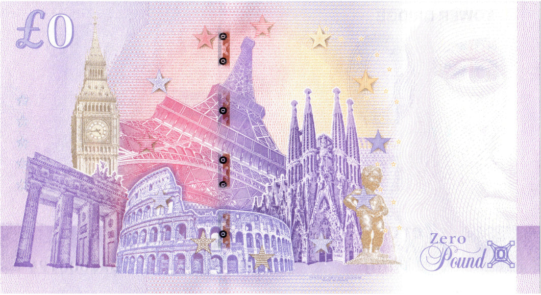 Banconota da 0 euro · 0 sterline Regina Elisabetta II · Souvenir o zero € Biglietto