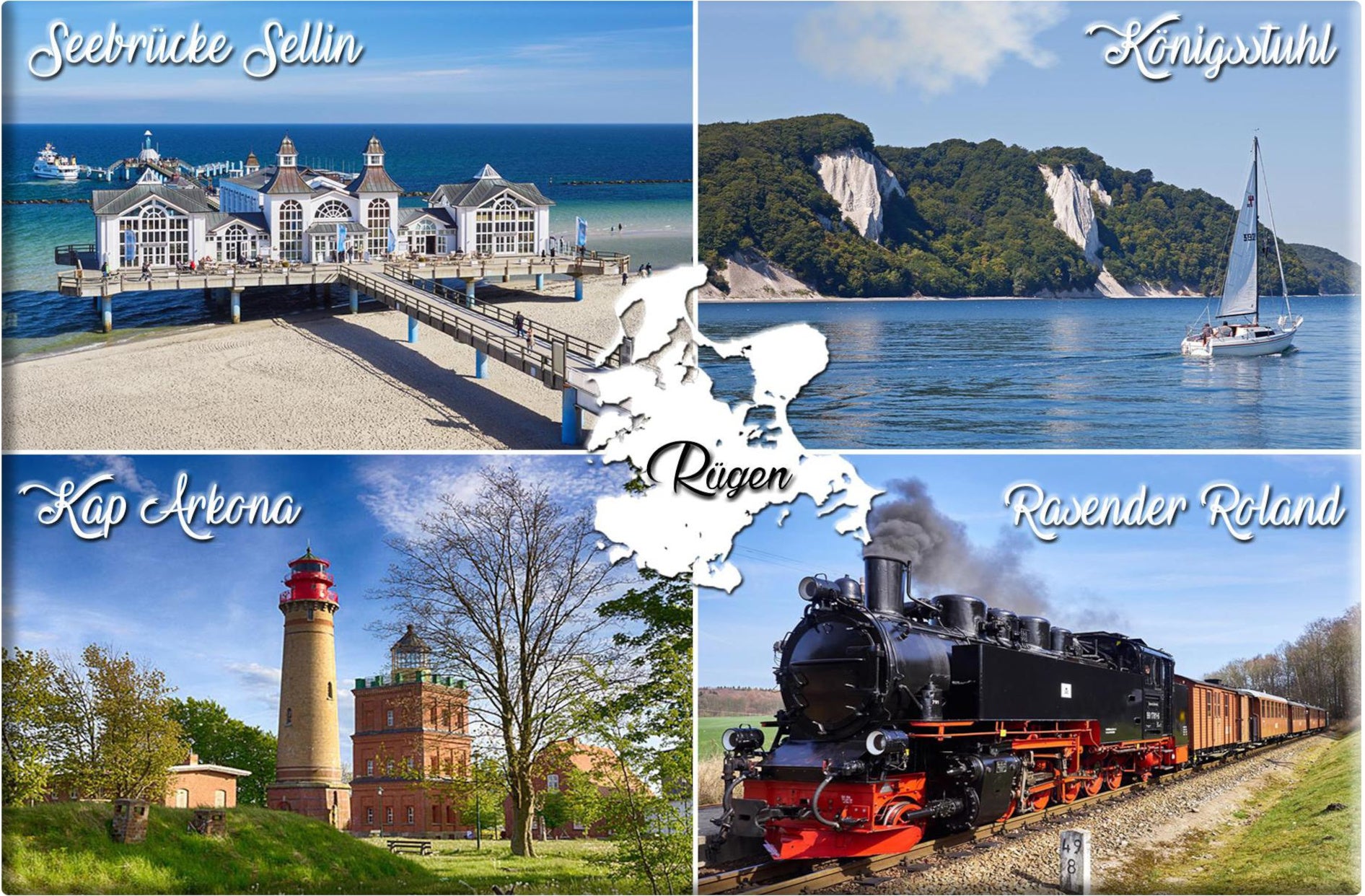 Fotomagnete Rügen Germania – Calamita da Frigo Souvenir Magnete fotografico