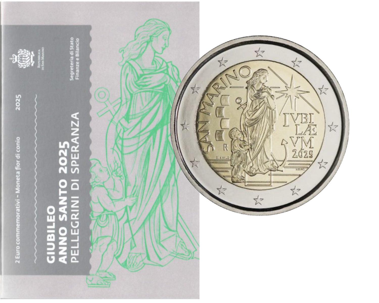 2 Euro Münze San Marino 2025 Pilger der Hoffnung Sondermünze FDC