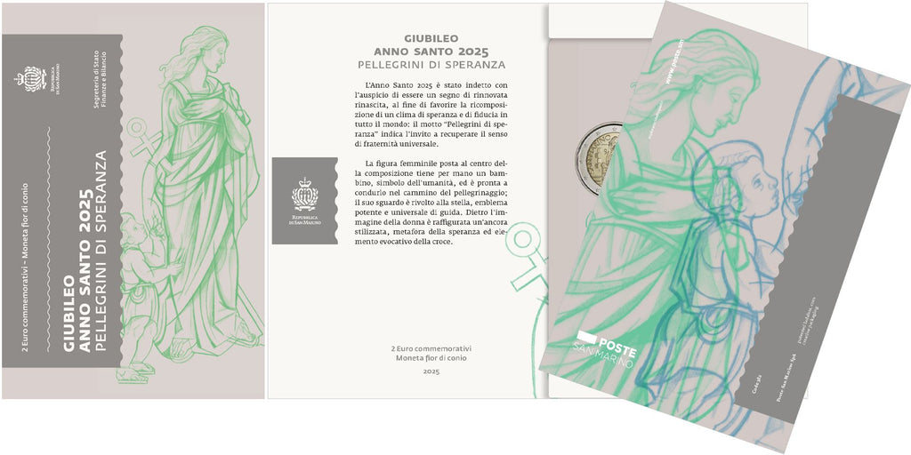2 Euro Münze San Marino 2025 Pilger der Hoffnung Sondermünze FDC
