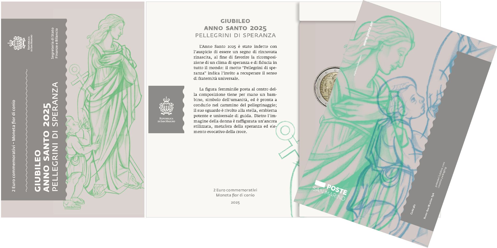 2 Euro Münze San Marino 2025 Pilger der Hoffnung Sondermünze FDC