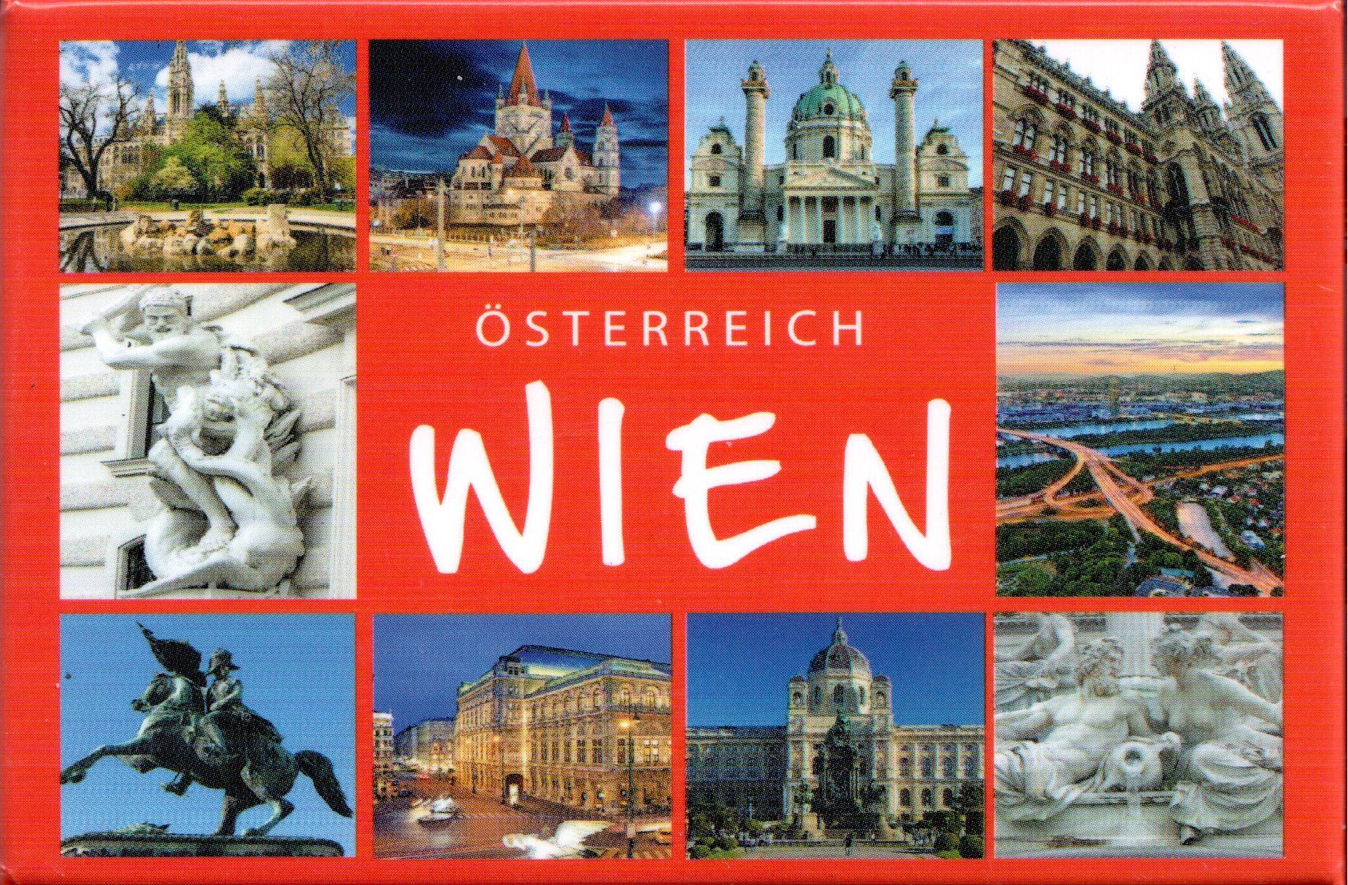 Fotomagnete Wien - Vienna Austria – Calamita da Frigo Souvenir Magnete fotografico