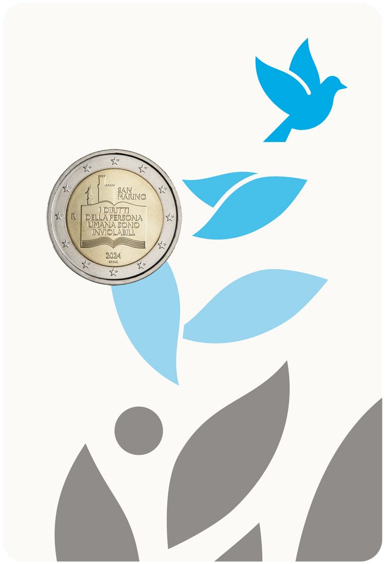2 Euro Münze San Marino 2024 Bürgerrechte Sondermünze FDC