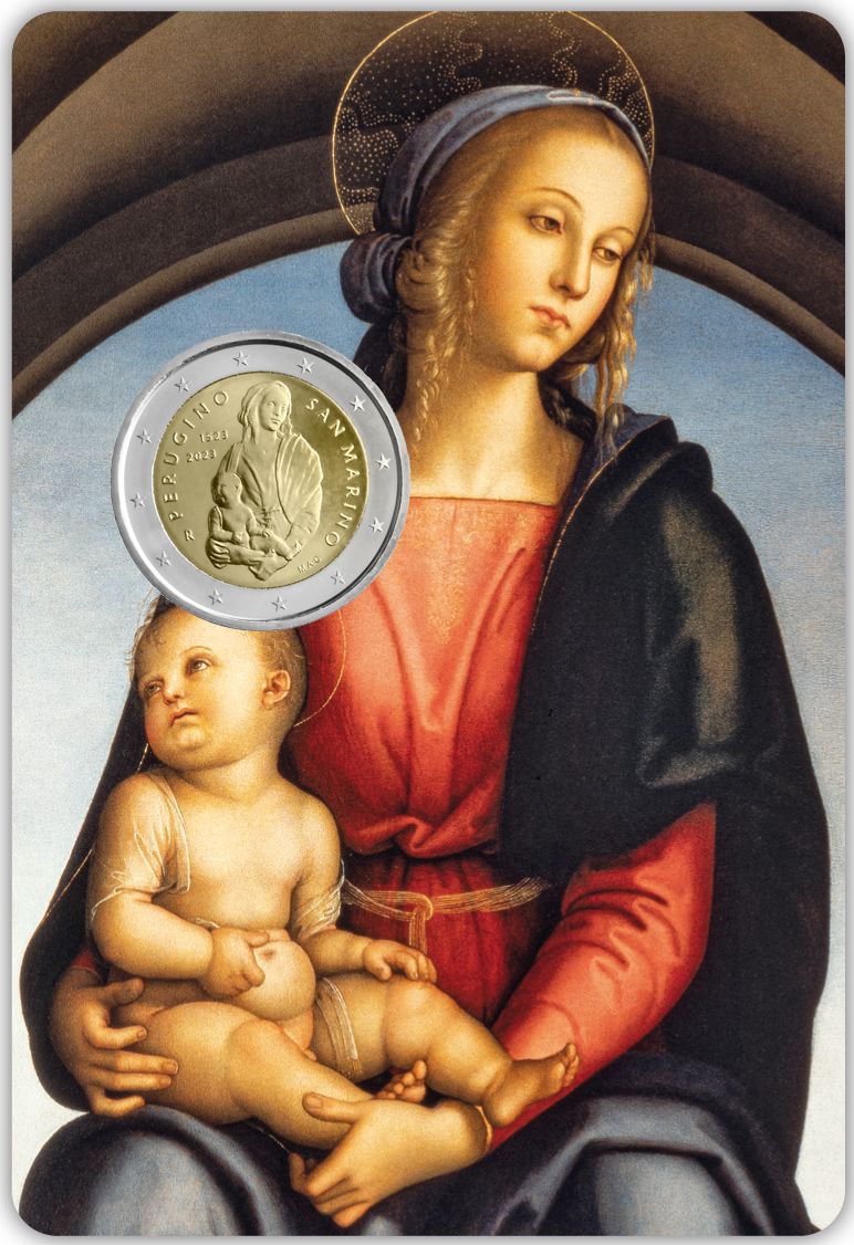 2 Euro Münze San Marino 2023 Perugino Sondermünze FDC