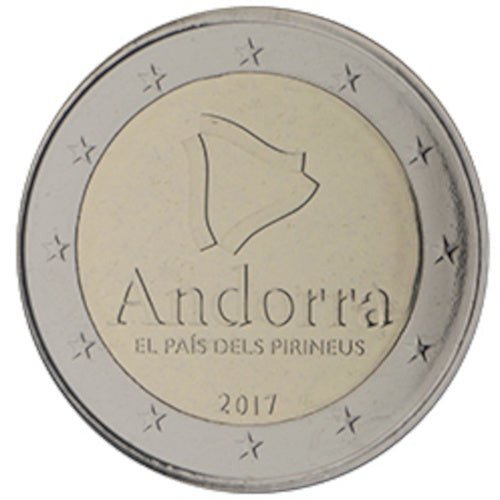 Moneta da 2 euro Andorra 2017 Il Paese dei Pirenei Moneta commemorativa UNC